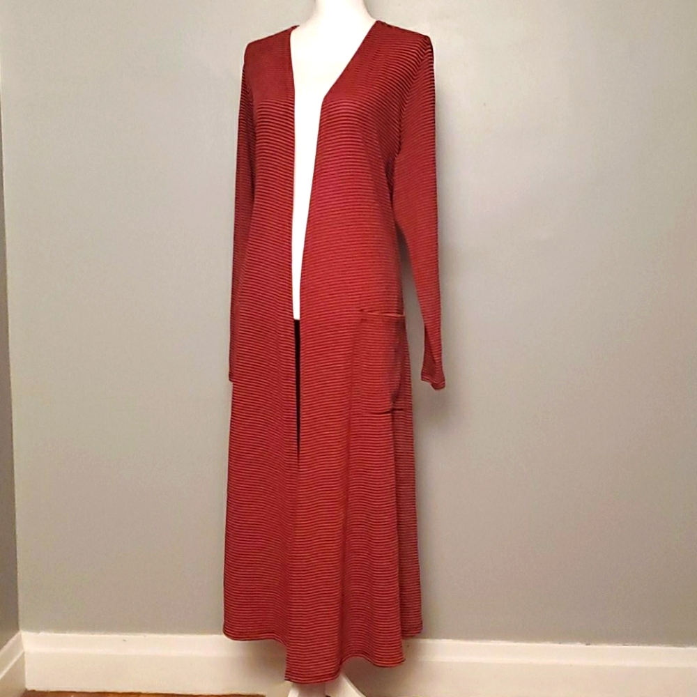 LuLaRoe XL Sarah Cardigan Red and Black